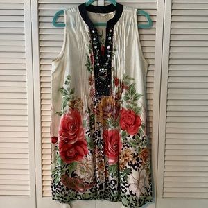 Lucky & Coco Embellished Dress. Ladies size L 100% cotton. SO cute & comfy